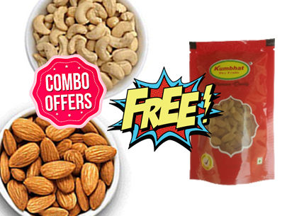 Cashew 500GM + Almonds 500GM