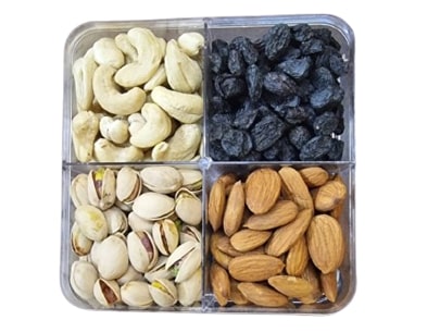 White Box of Assorted Dry Fruits for Diwali