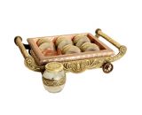 Wooden Tray and Jar Set With Wheel for Dry Fruit Gift Box