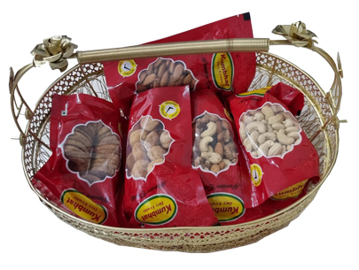 Decorative Mesh Wired Dry Fruits Gift Hamper Basket