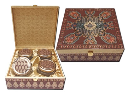 Dry Fruits Gift Box With 4 Glass Jars