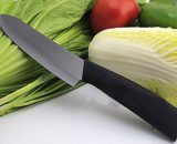 Kitchen knife with black ceramic
