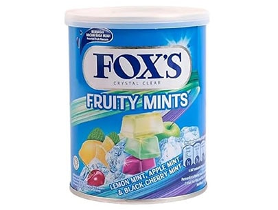Fox's Crystal Clear Fruity Mints Candy Tin, ( 180g )