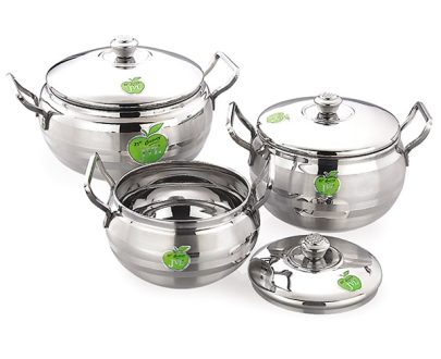 Pot Silver Touch Stainless Steel Cooking Sauce Pot