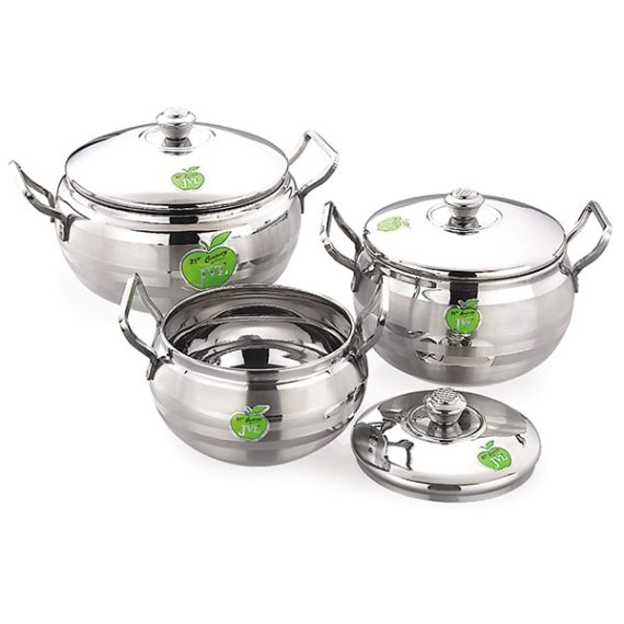Pot Silver Touch Stainless Steel Cooking Sauce Pot