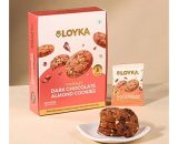 Dark Chocolate Almond Cookies (No Maida) 16 Pcs Box